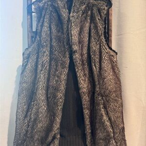 Maurices Faux Fur Vest in Rich Brown